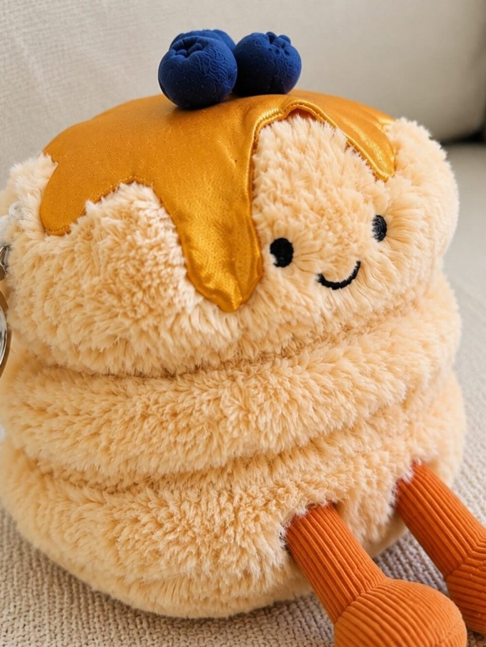 Jellycat Amuseables Pancake Bag KeyChain Charm Plush | Keychain With Tags